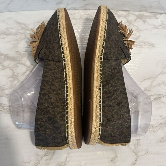 MICHAEL Michael Kors Lolita leather PomPom espadrille flats size 10 M - Picture 8 of 12